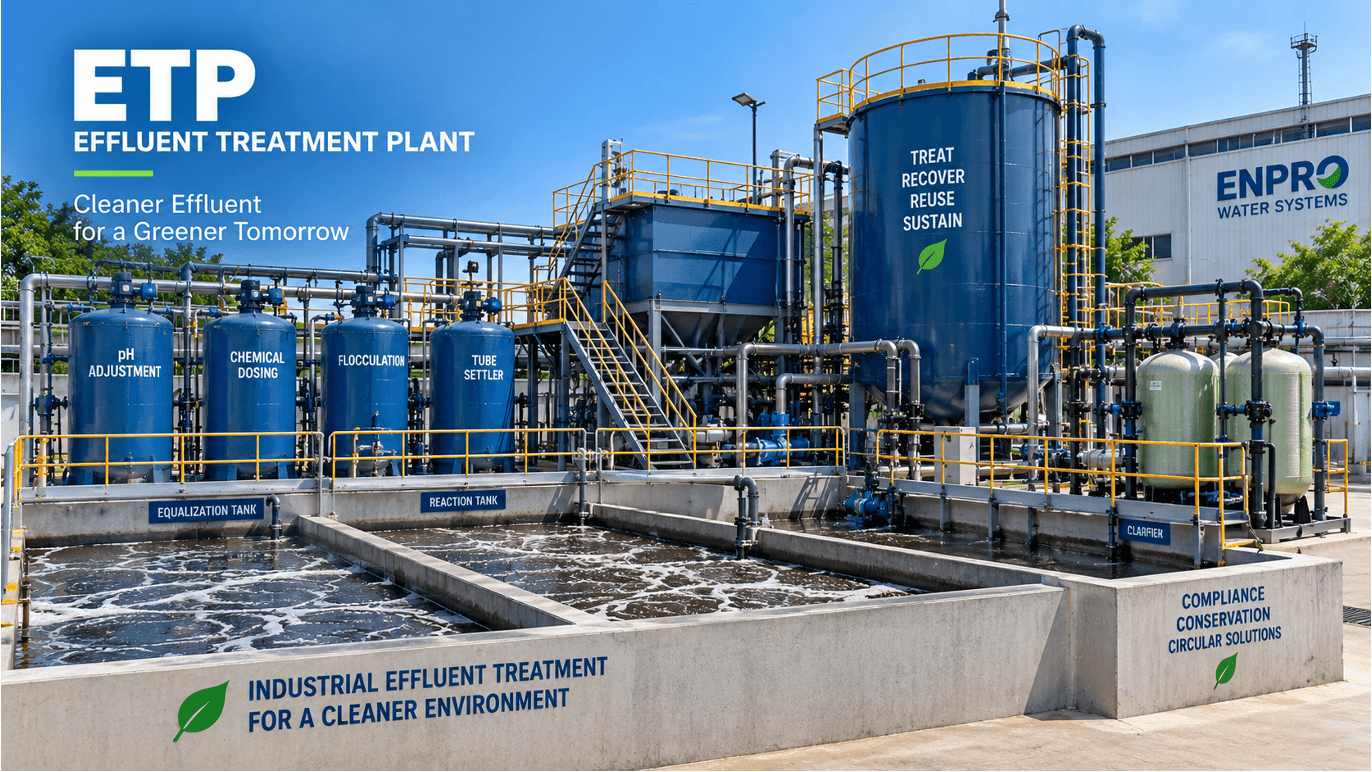 Aerial view of a wastewater treatment facility